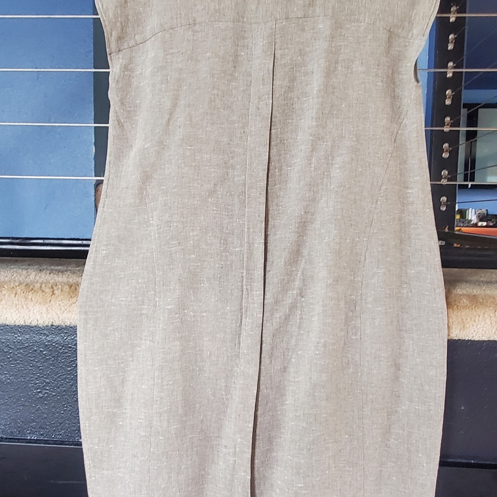 Lafayette 148 New York Beige Midi Dress - Picture 4 of 10